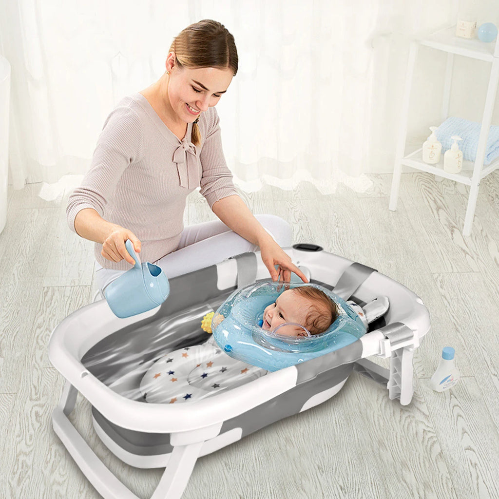 Portable Baby BathTub with Cushion