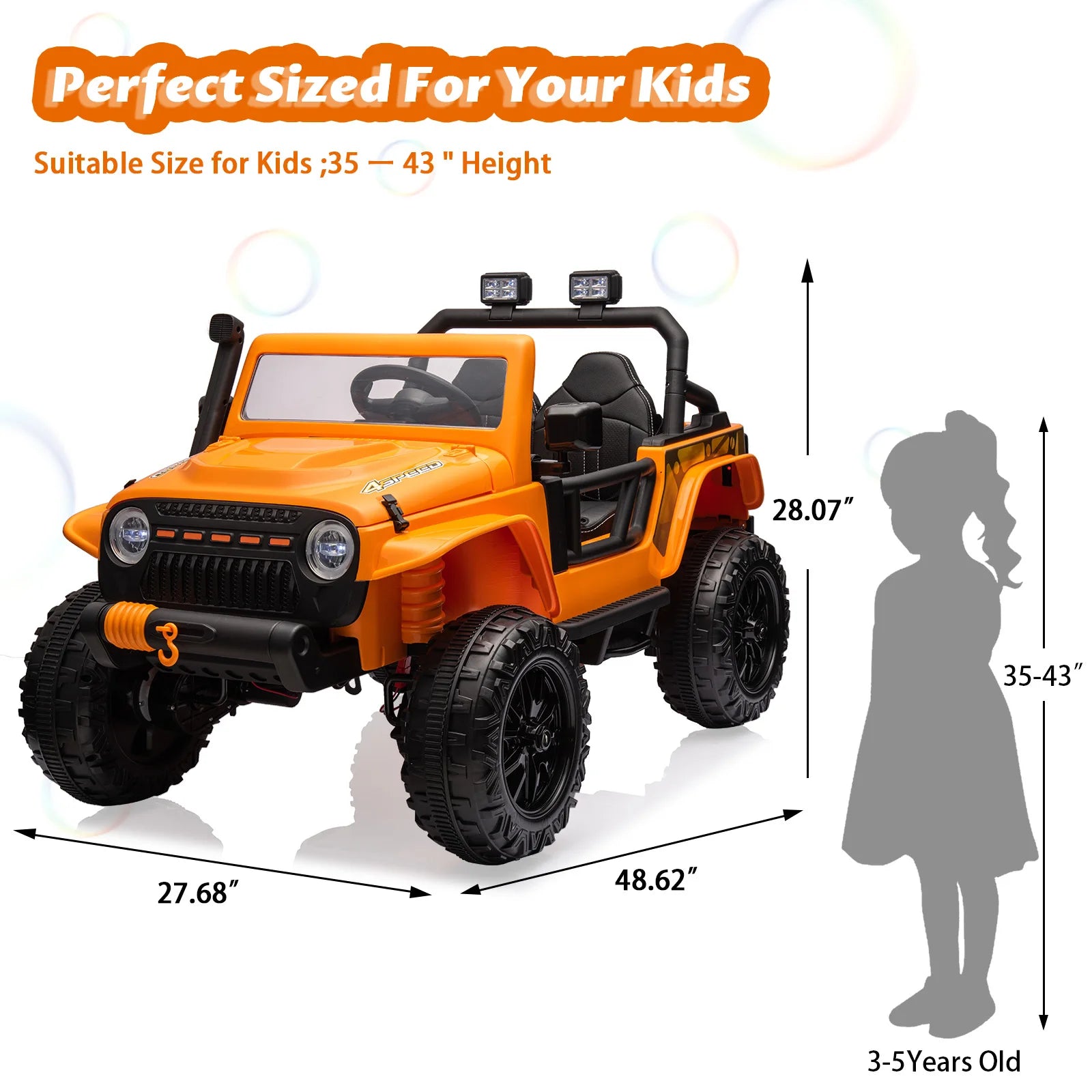 24V Ride on Toys for Big Kids 2 Seater Electric Truck with Remote Control