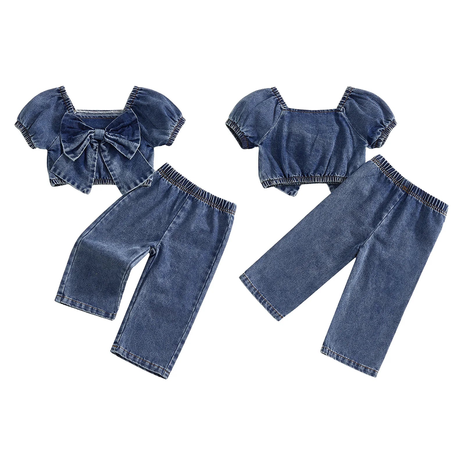 Toddler Baby Girls 2Pcs Clothing Set Denim Fashion