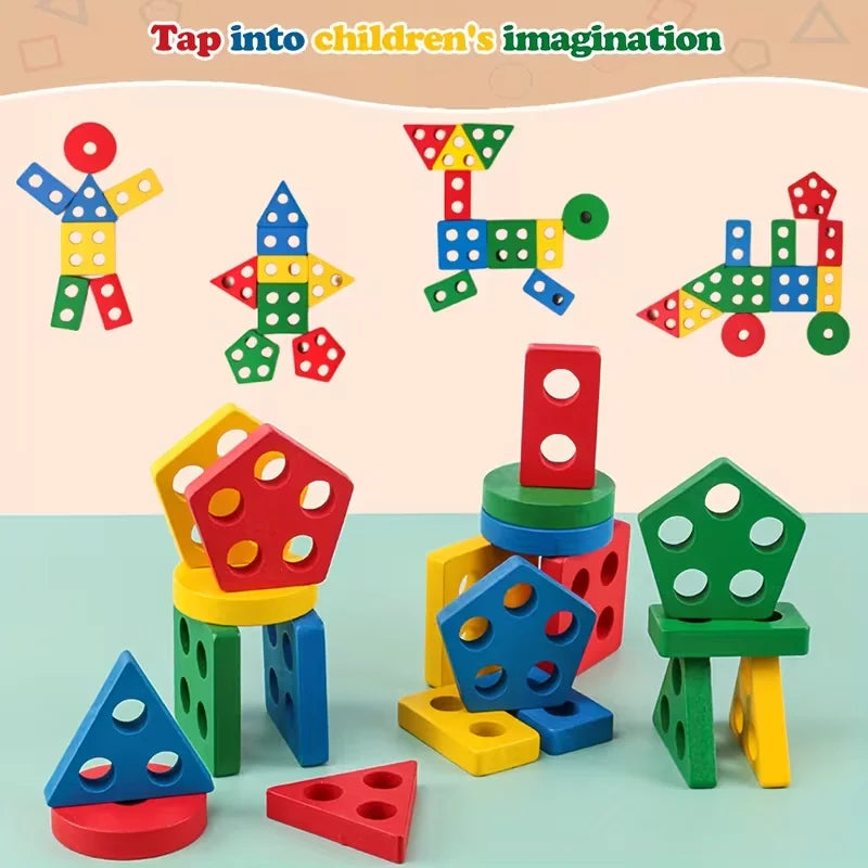 Montessori Wooden Games Baby Toys Puzzle
