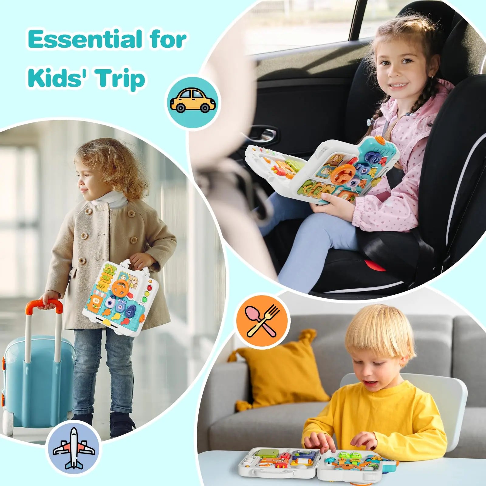 Toddler Musical Busy Board Kids Learning Sensory Toys