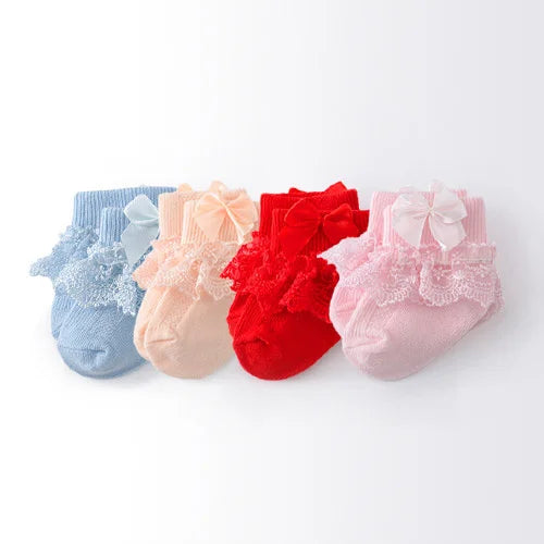 4Pairs/lot Newborn Baby Socks
