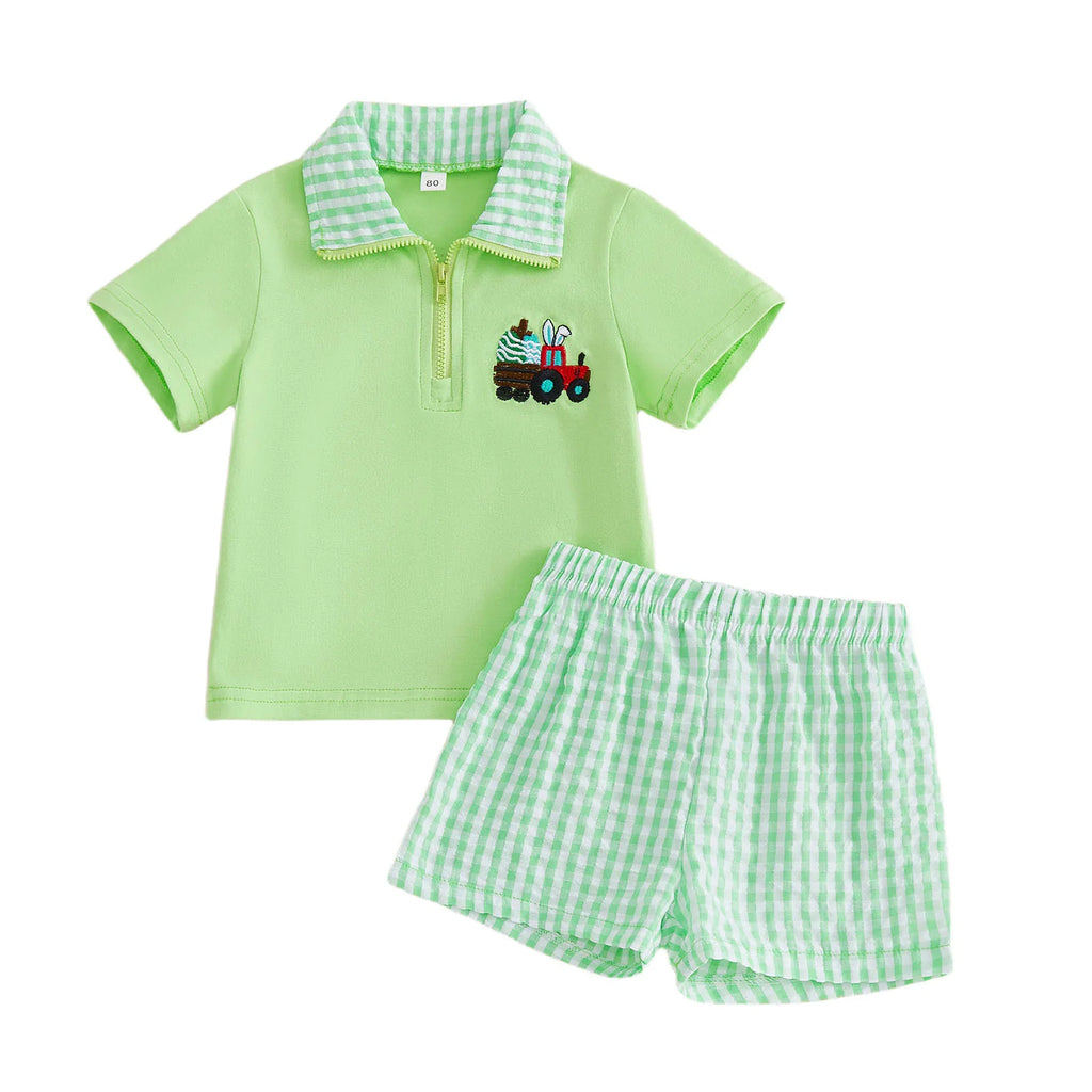 Baby Boy Easter Outfit Embroidered