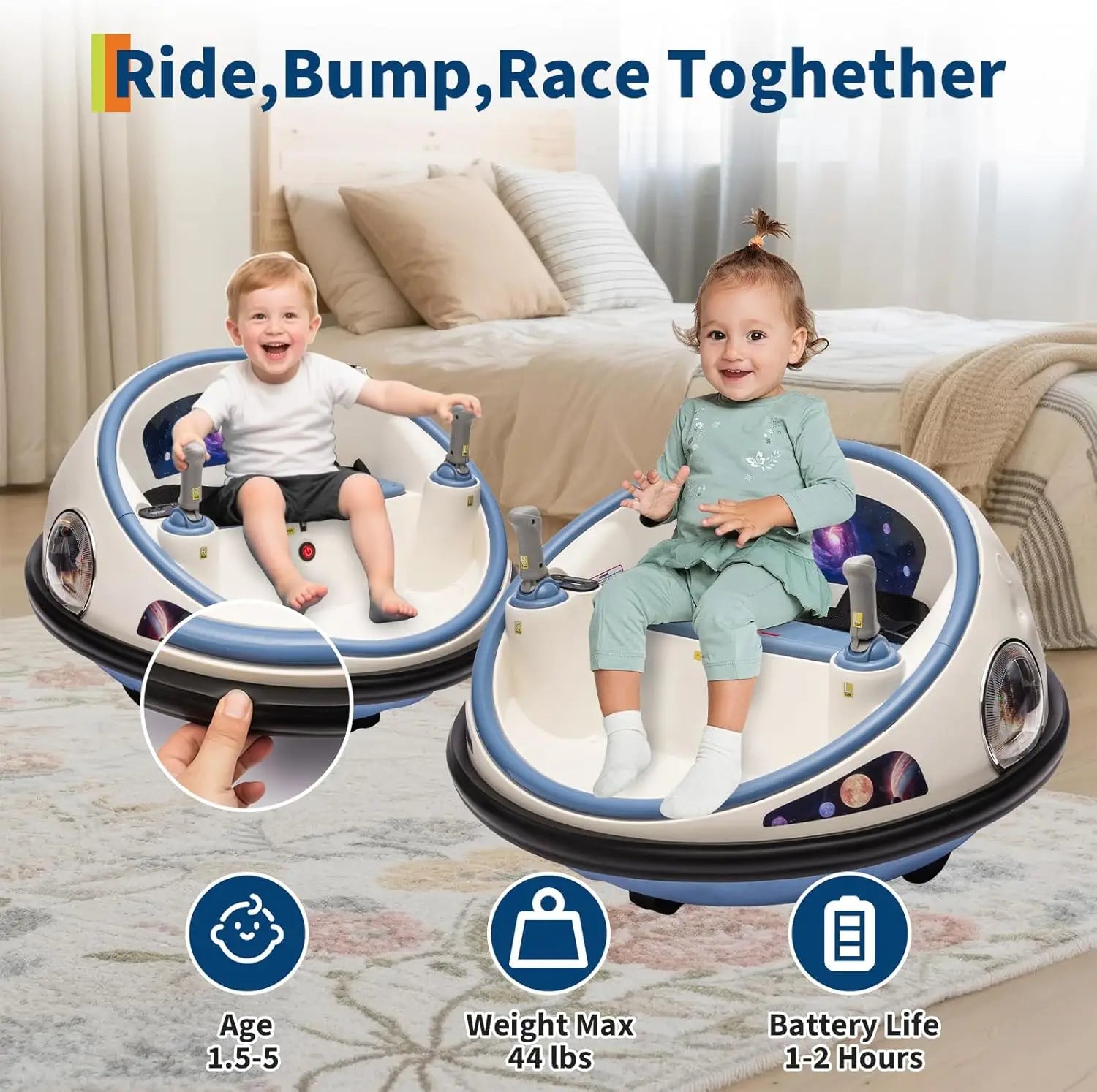 Ride on Electric Bumper Car for Kids Toddlers