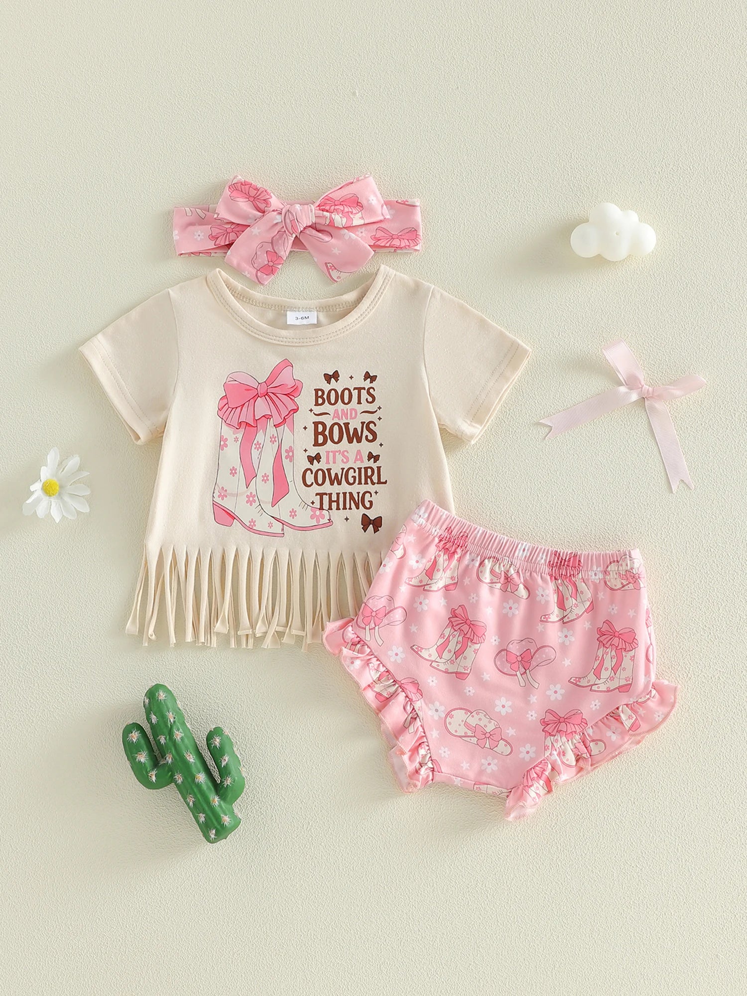 Toddler Girls Cowgirl Style Outfits Short set