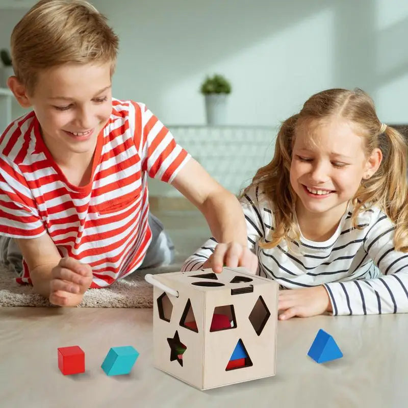 Montessori Shape Sorter Wooden Shape Sorting Toy