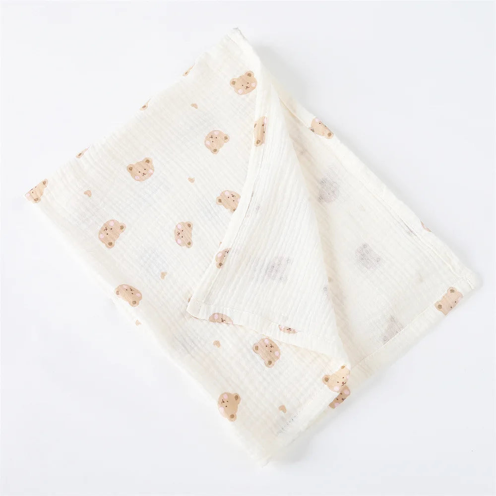 Cotton Swaddle Blanket Baby Blanket Floral