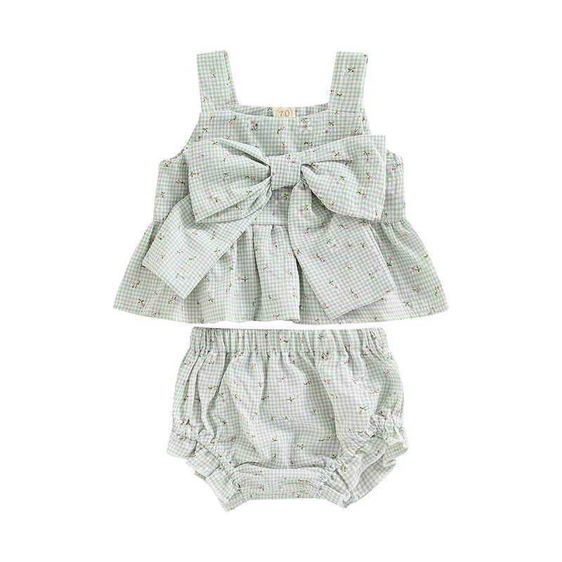 Summer Infant Baby Girl Tops Shorts Clothes Set