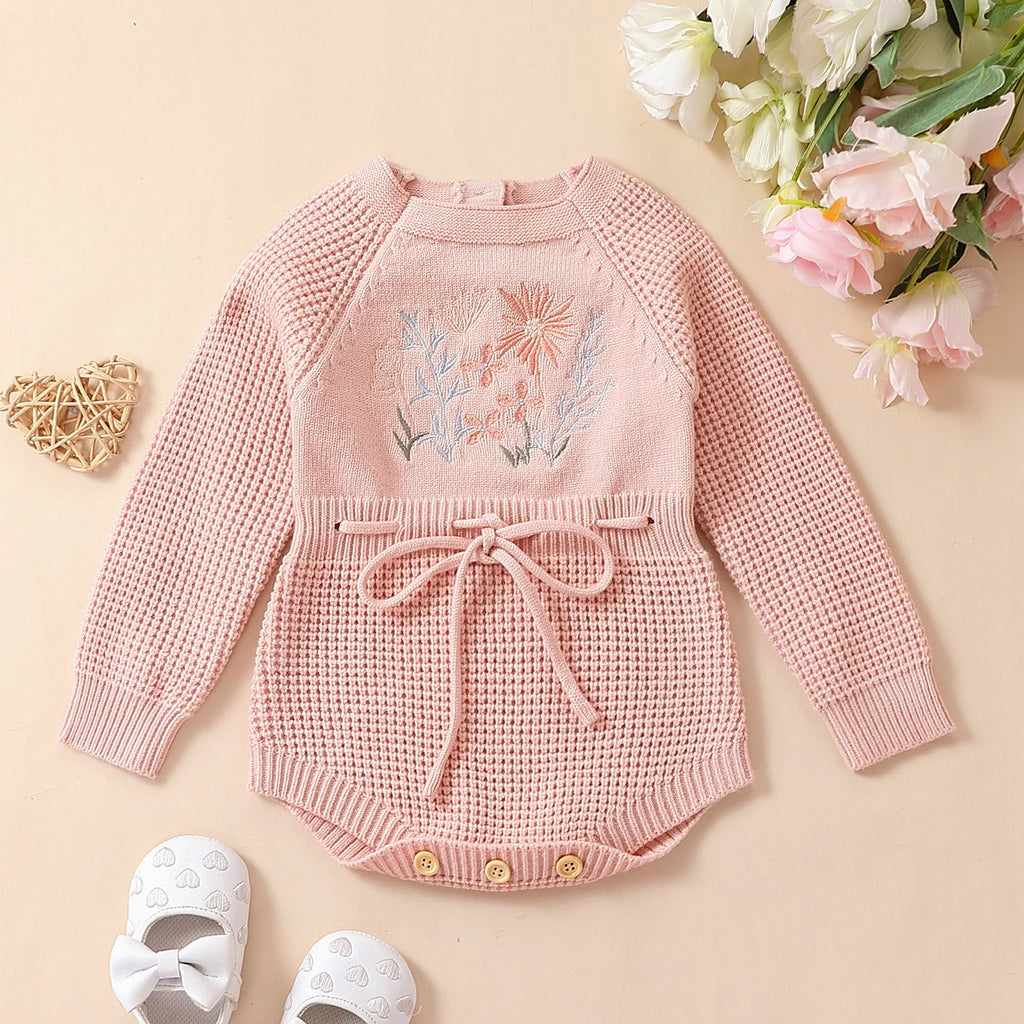 Infant Baby Girl Knit Jumpsuit
