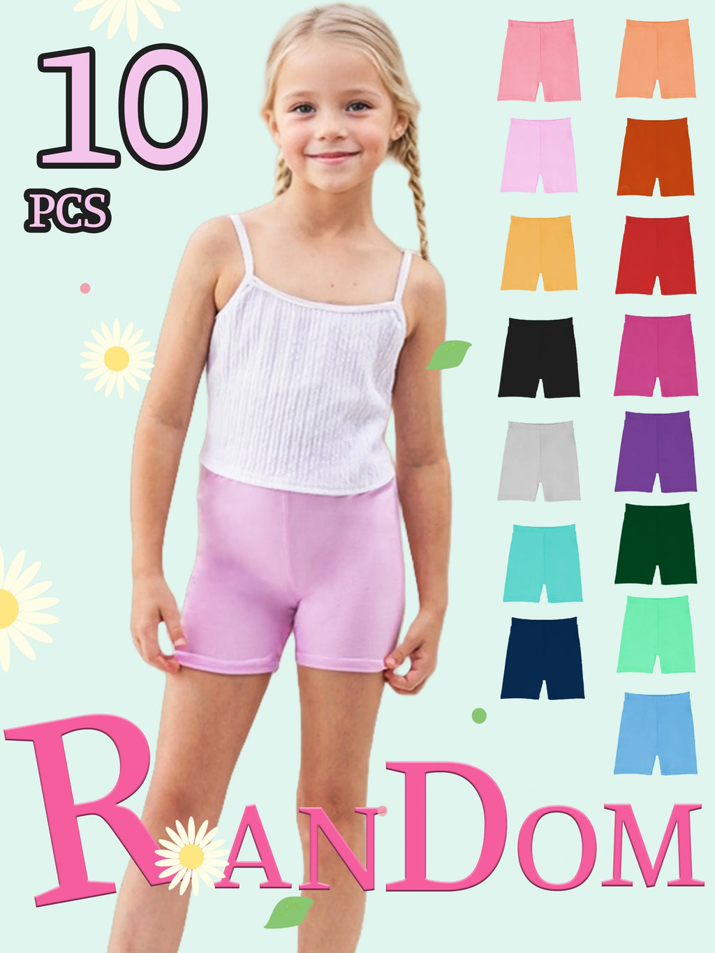 Random 10 colors girls summer biker shorts