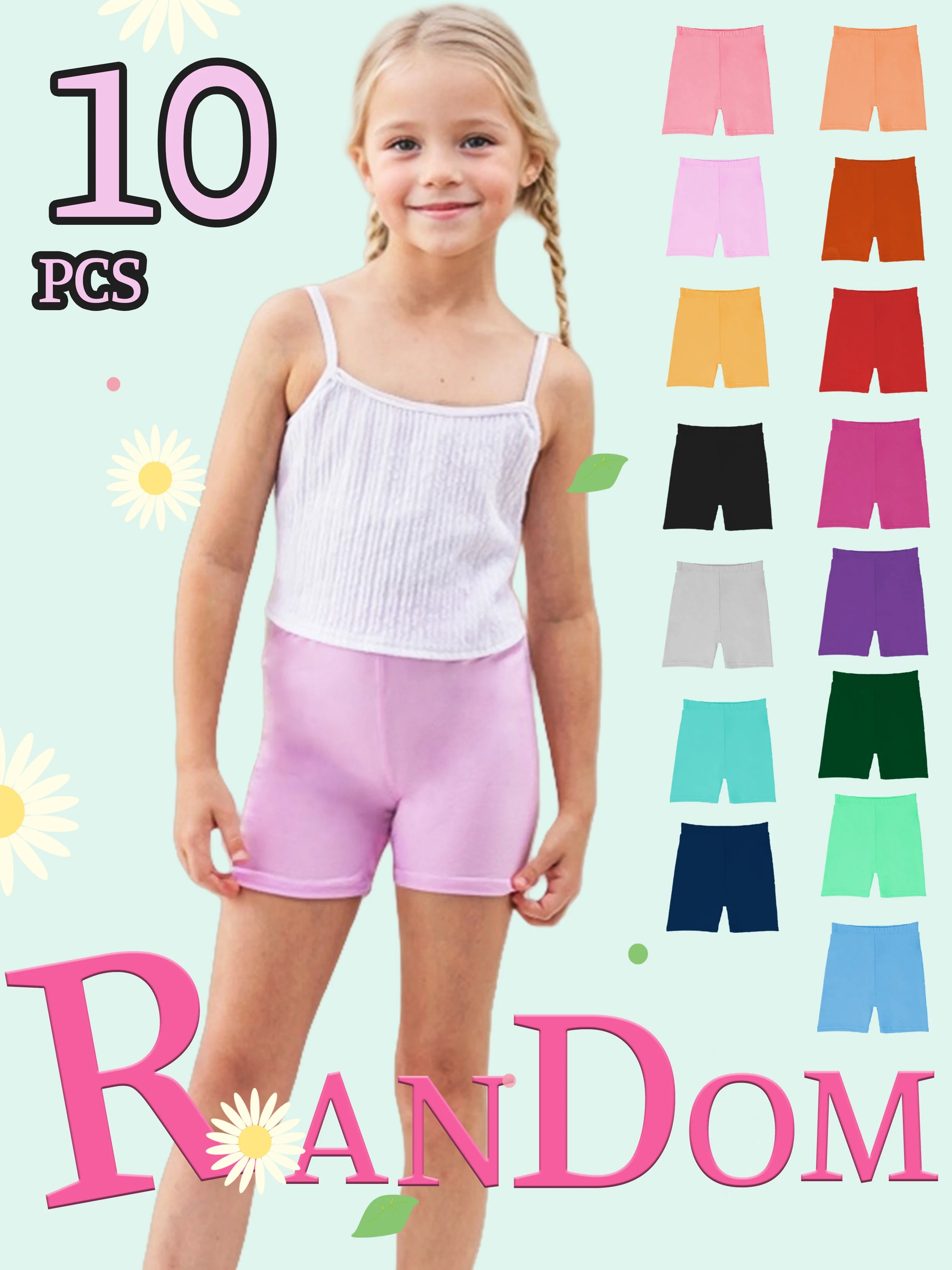 Random 10 colors girls summer biker shorts