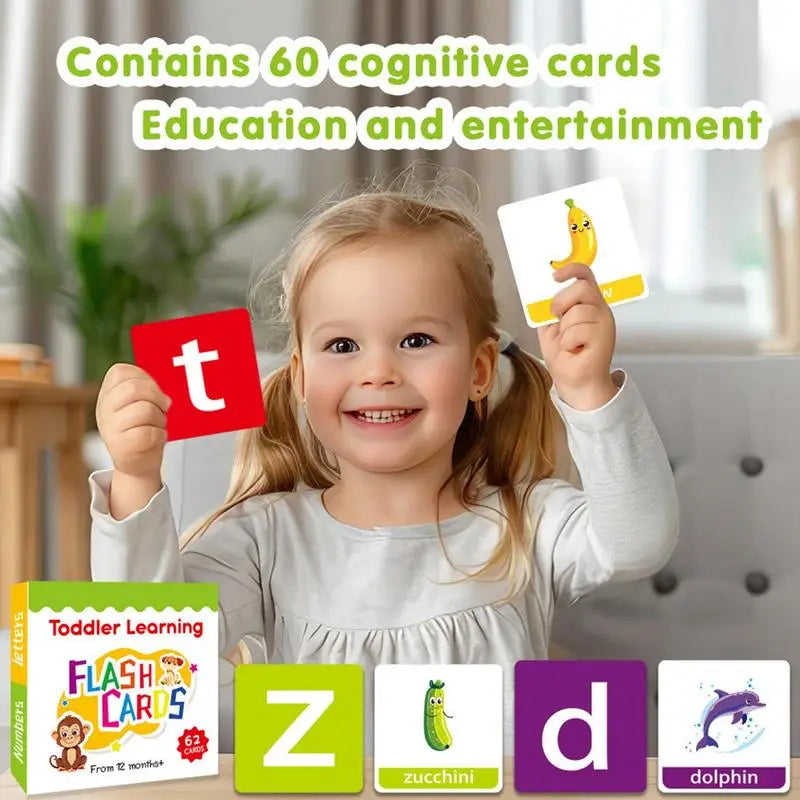Toddler Learning Toys Set Of 60 Alphabet Flashcards
