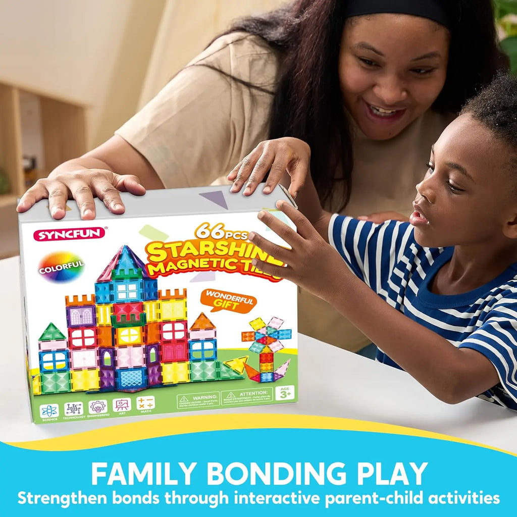 JOYFY 66PCS Magnetic Building Tiles Toys
