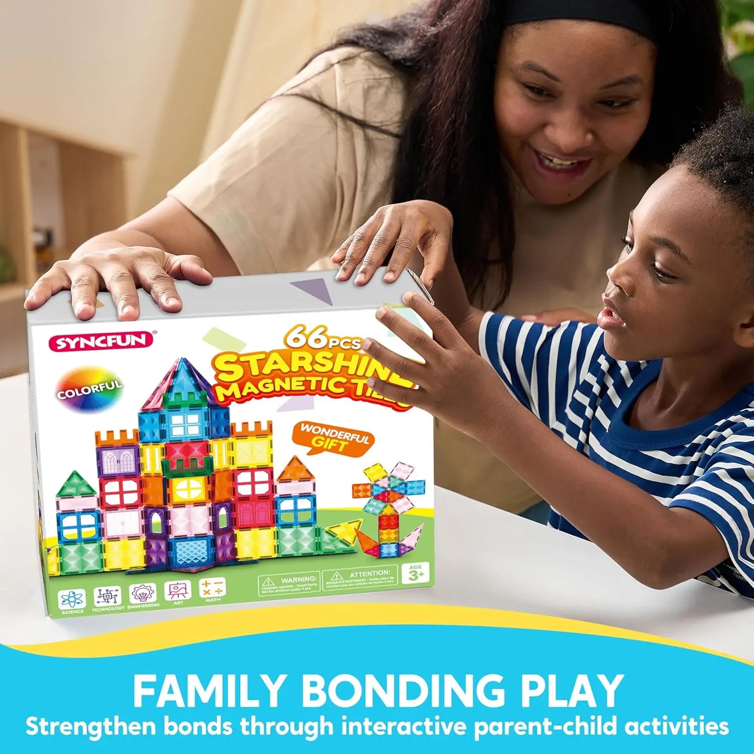 JOYFY 66PCS Magnetic Building Tiles Toys