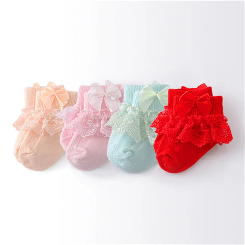 4Pairs/lot Newborn Baby Socks