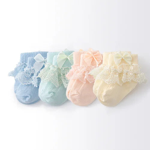 4Pairs/lot Newborn Baby Socks