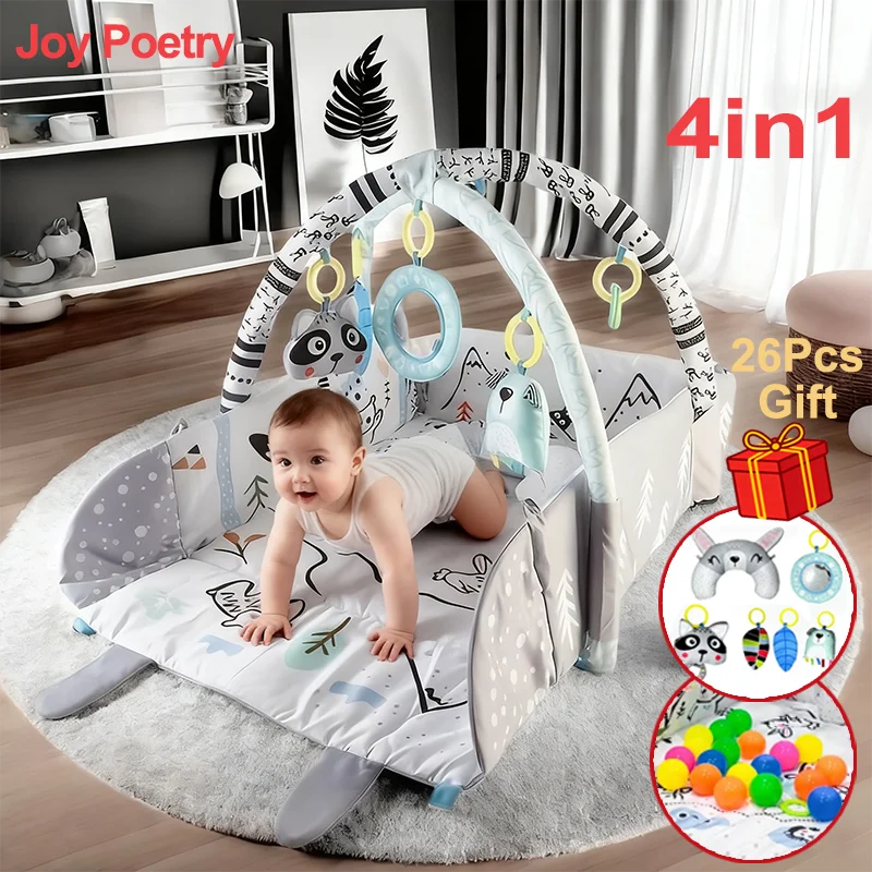 4in1 Baby Play Mat Thick Newborn Kids Activity Gym