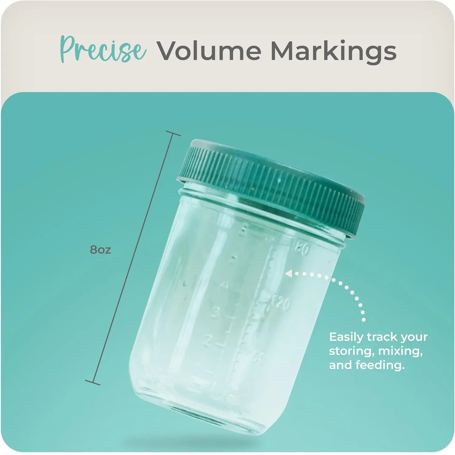 8oz Reusable Glass Baby Food Jars with Lids