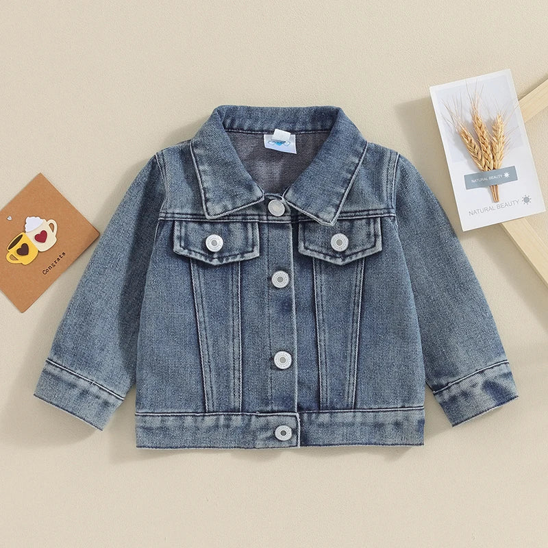 Lioraitiin Toddler Baby Boys Denim Jacket