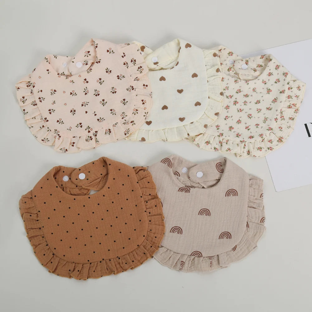 Flower Print Baby Bibs