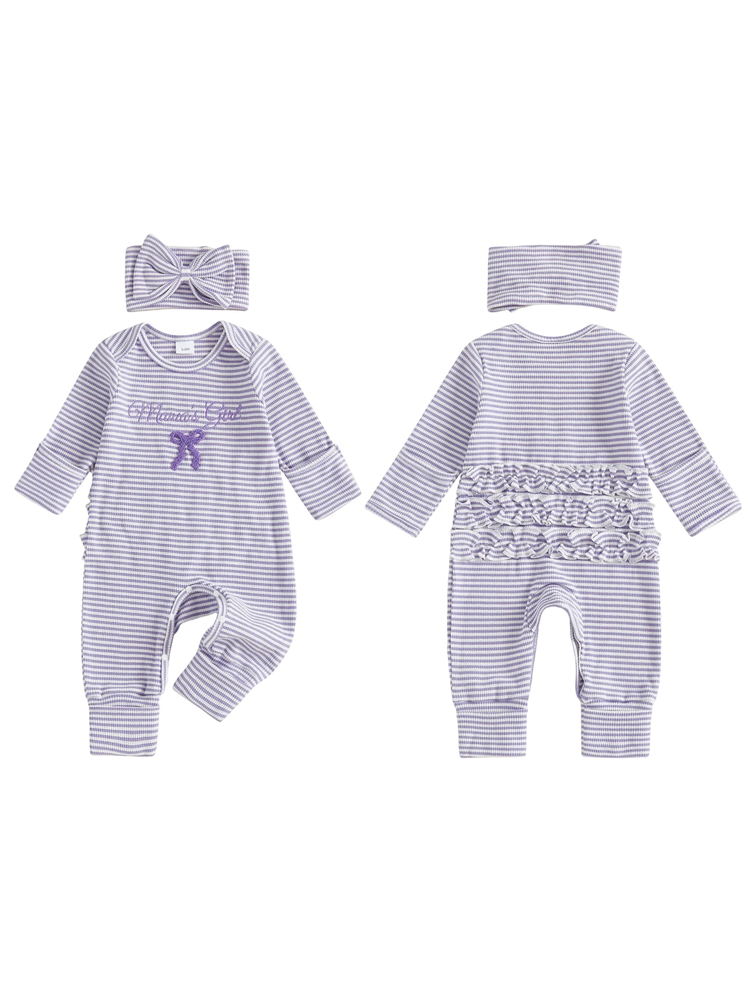 Infant Toddler Autumn Striped Playsuit