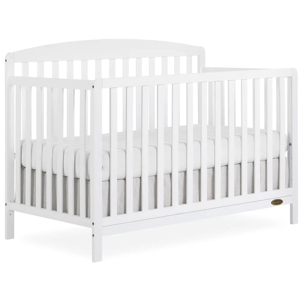 5-in-1 Convertible Full-Size Baby Crib in White, Converts to Toddler & Bed