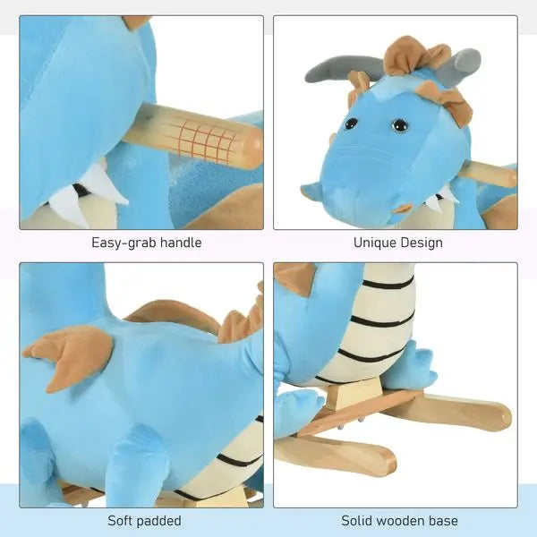 Wooden Dinosaur Rocking Horse