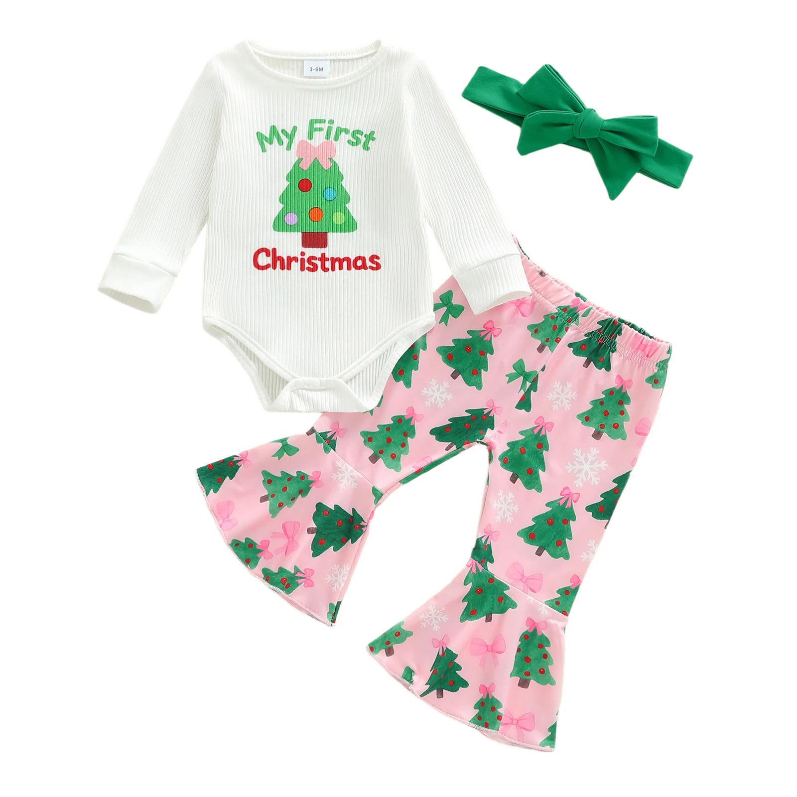 Baby Girl First Christmas Outfits Long Sleeve Romper