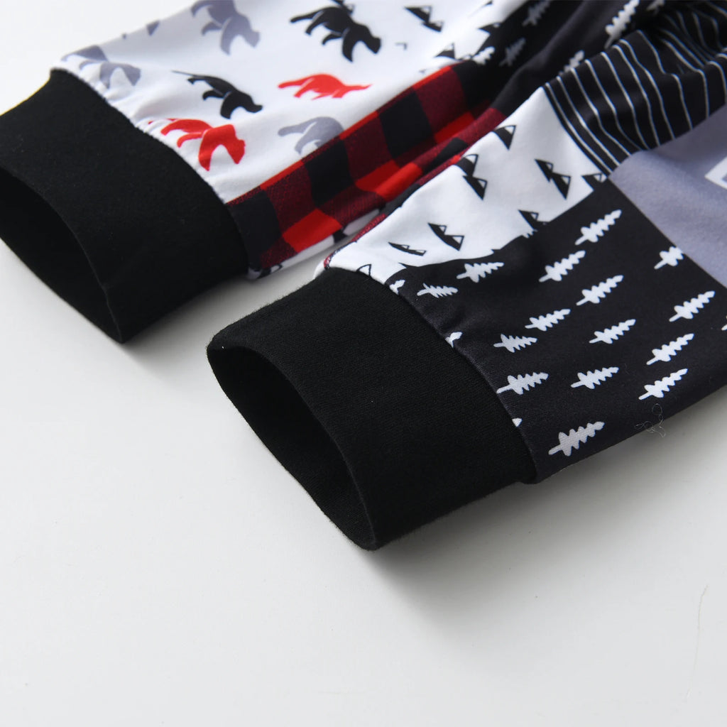 Newborn Baby Boy Clothes Set Long Sleeve Bear Print