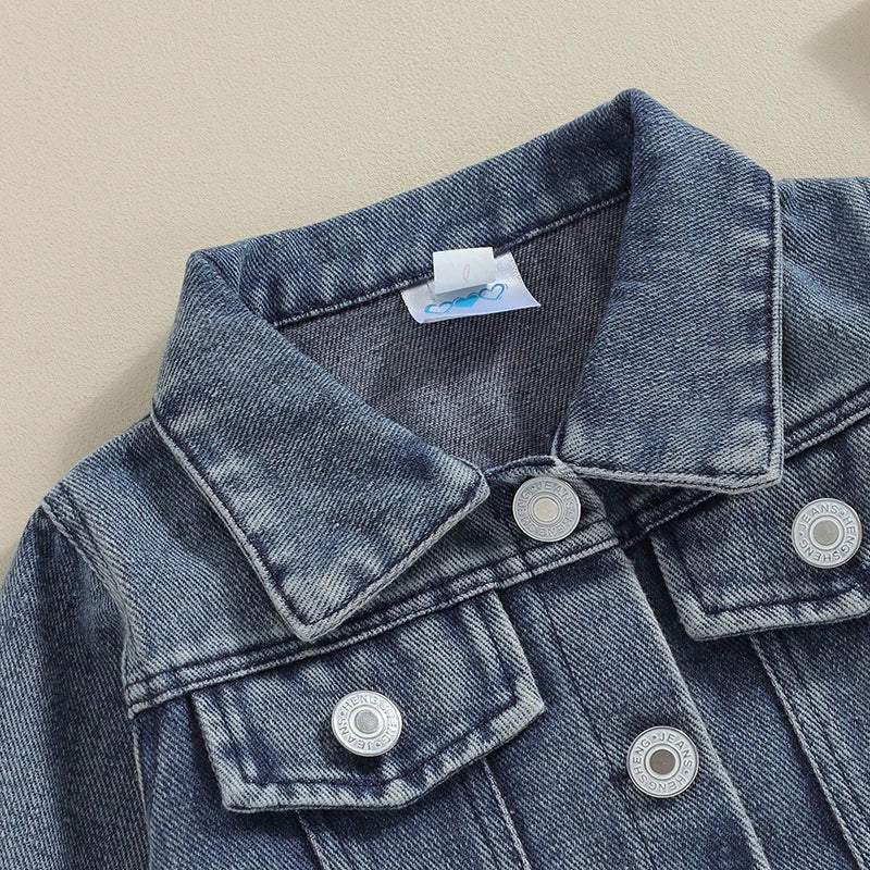 Lioraitiin Toddler Baby Boys Denim Jacket