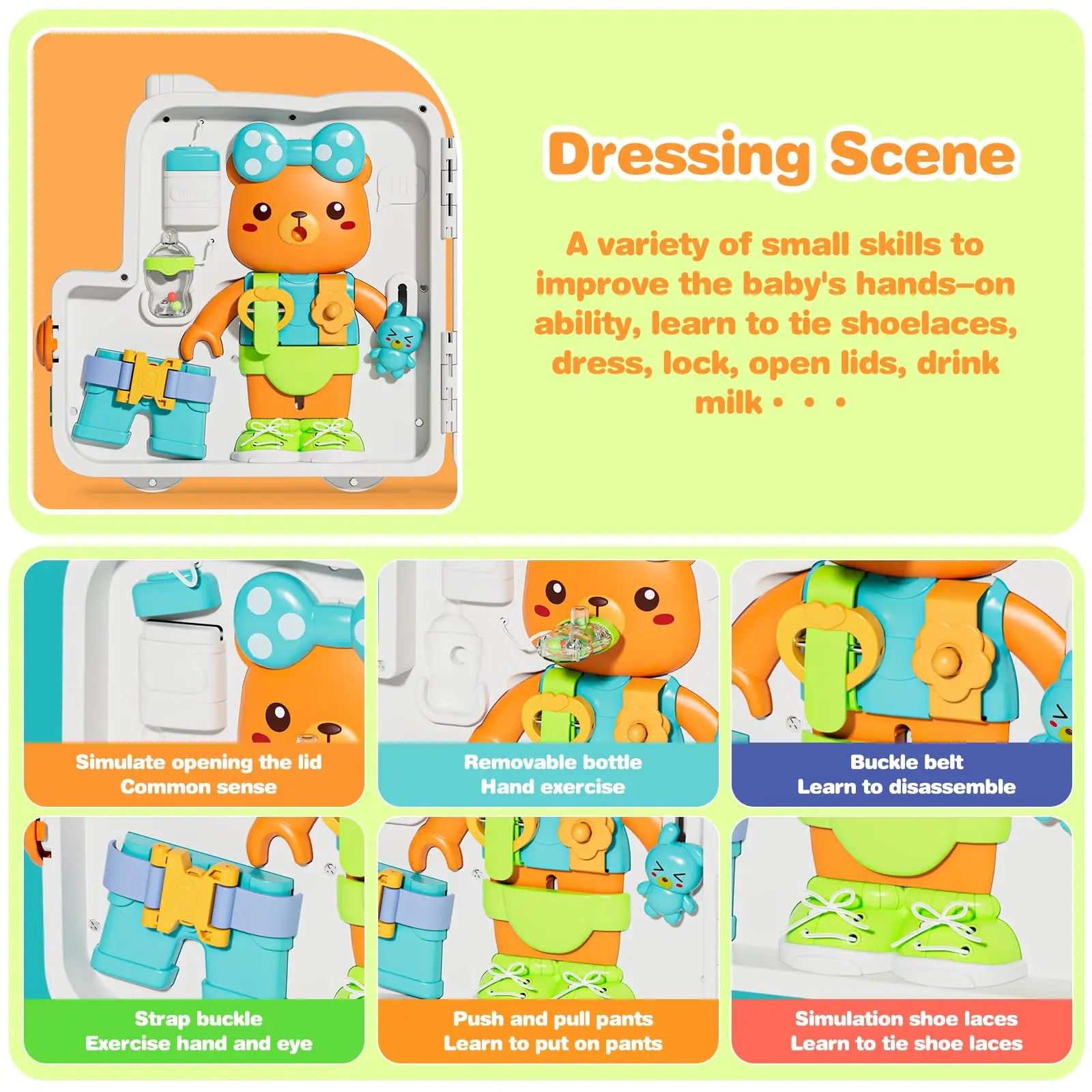 Toddler Musical Busy Board Kids Learning Sensory Toys