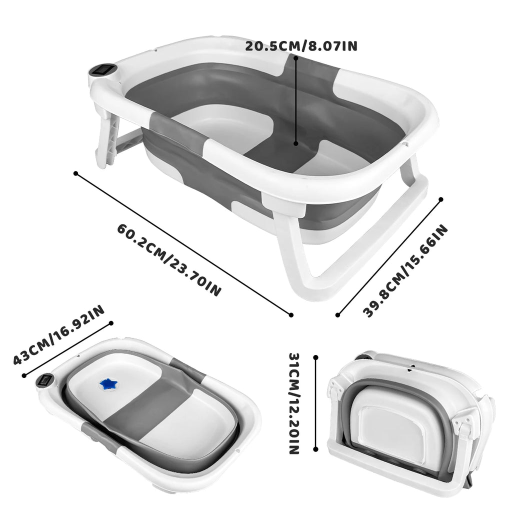Portable Baby BathTub with Cushion