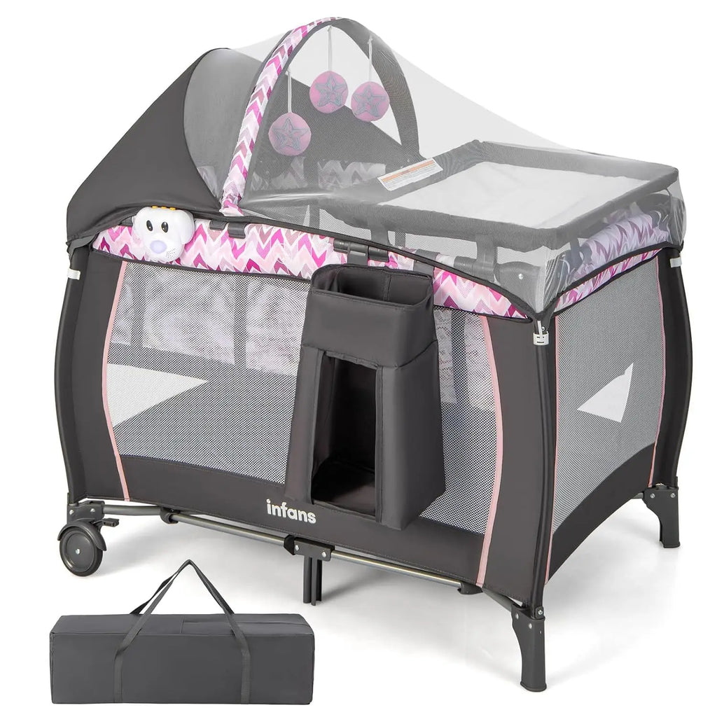 4-in-1 Portable Baby Playard with Bassinet