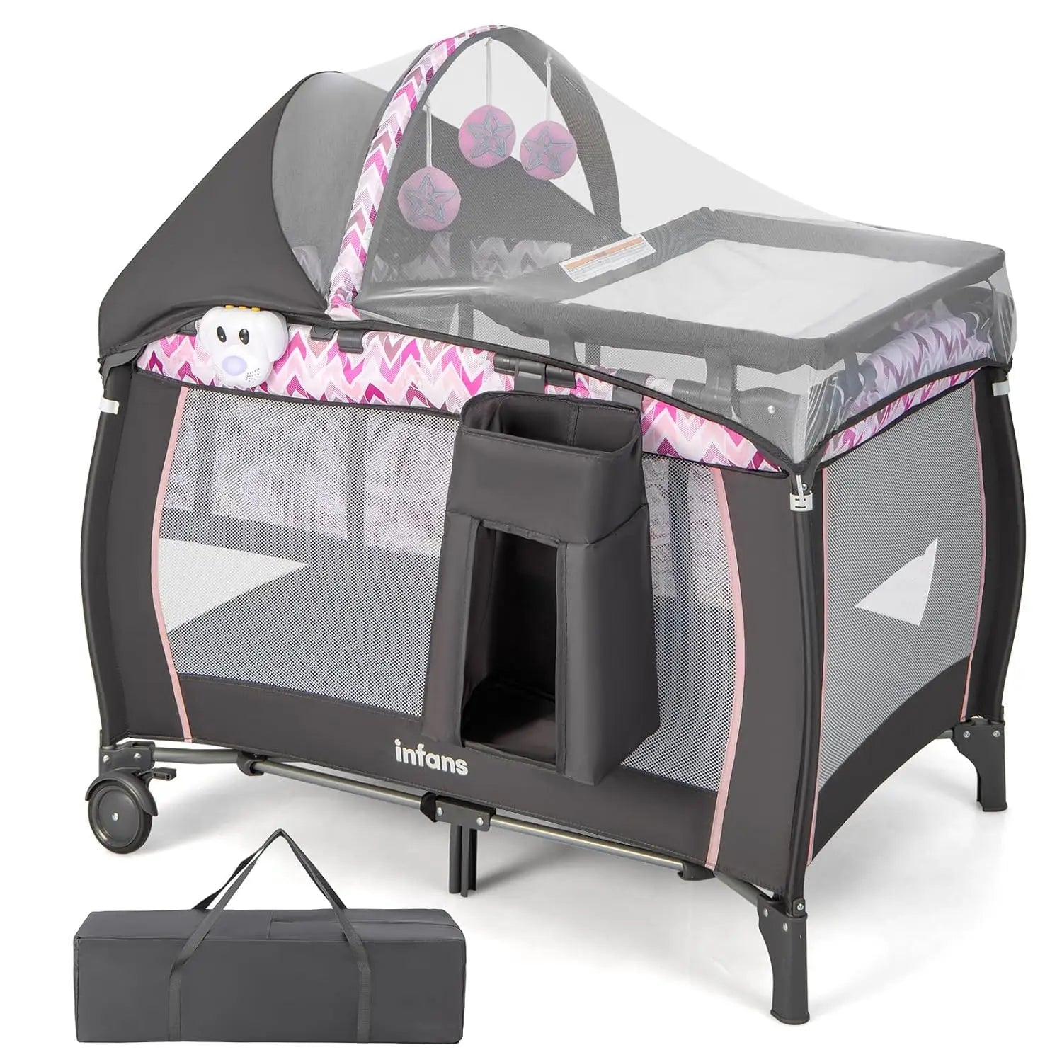 4-in-1 Portable Baby Playard with Bassinet