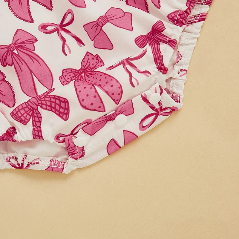 Adorable Baby Girls Rompers with Cute Bow