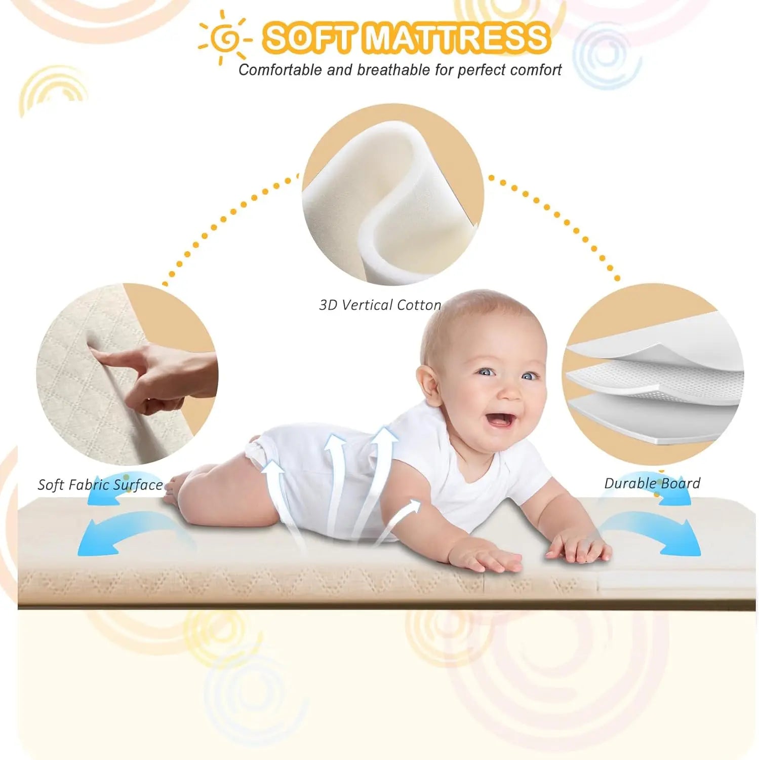 3-in-1 Adjustable Baby Bassinet with Musical Toys