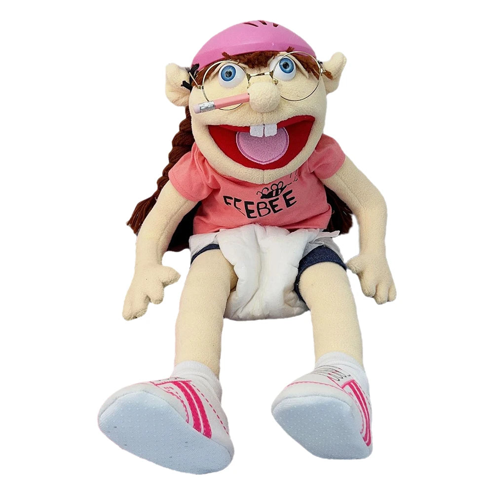 Figurine Toy Soft Puppet Plush Muppet Toy B