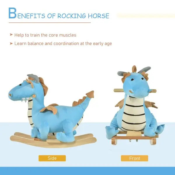 Wooden Dinosaur Rocking Horse