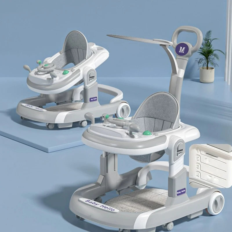 5 in 1 Baby Infant Walker Anti-Rollover Walker with Learning Toy