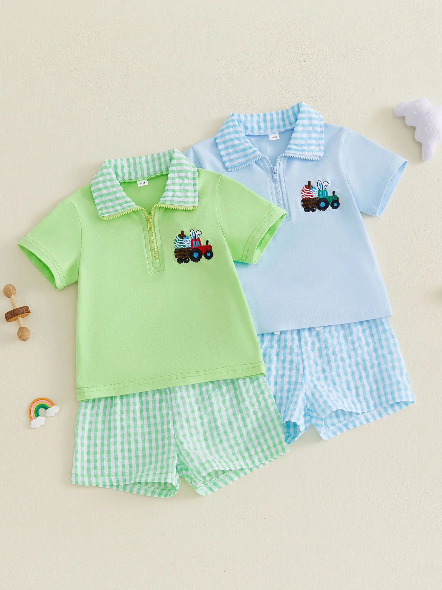 Baby Boy Easter Outfit Embroidered
