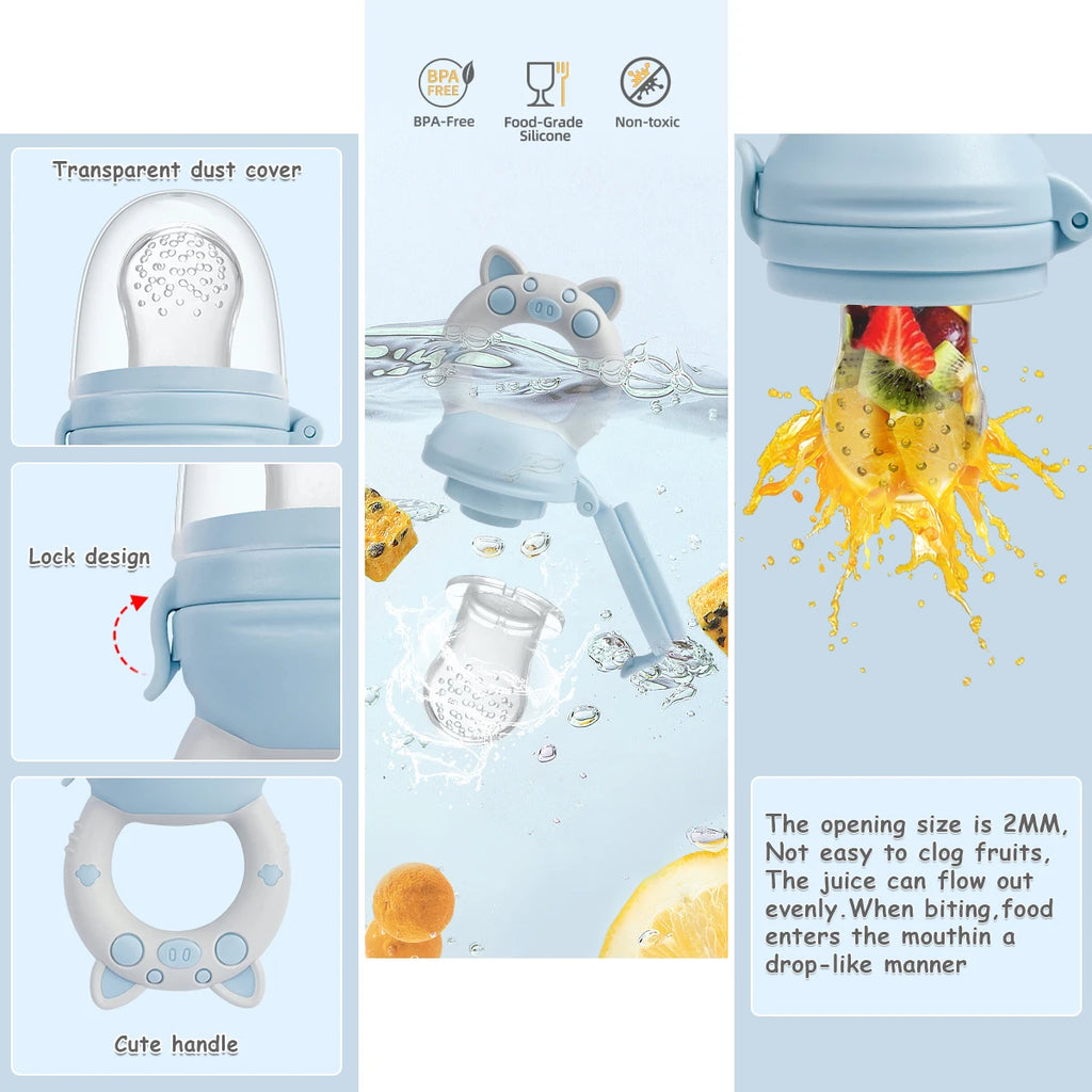 4pcs/set Silicone Fruit & Vegetable Feeder for Infants and toddlers
