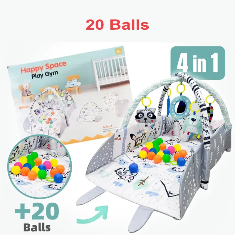 4in1 Baby Play Mat Thick Newborn Kids Activity Gym