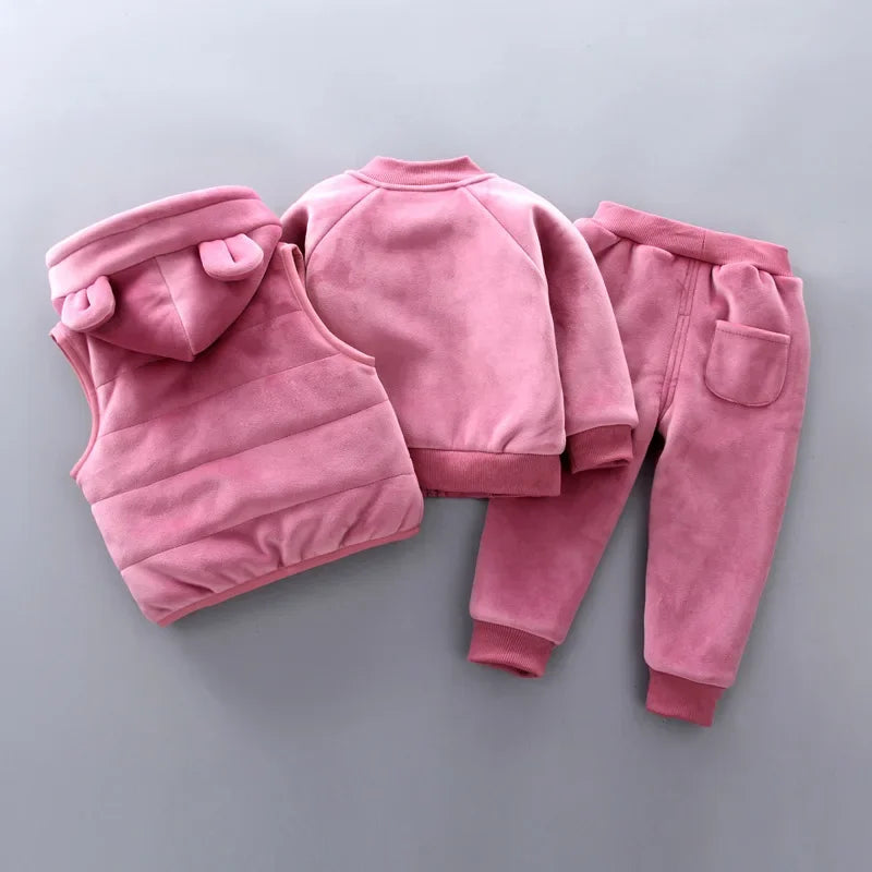 3PCS Winter Autumn Toddler Baby Boys Girls Clothes