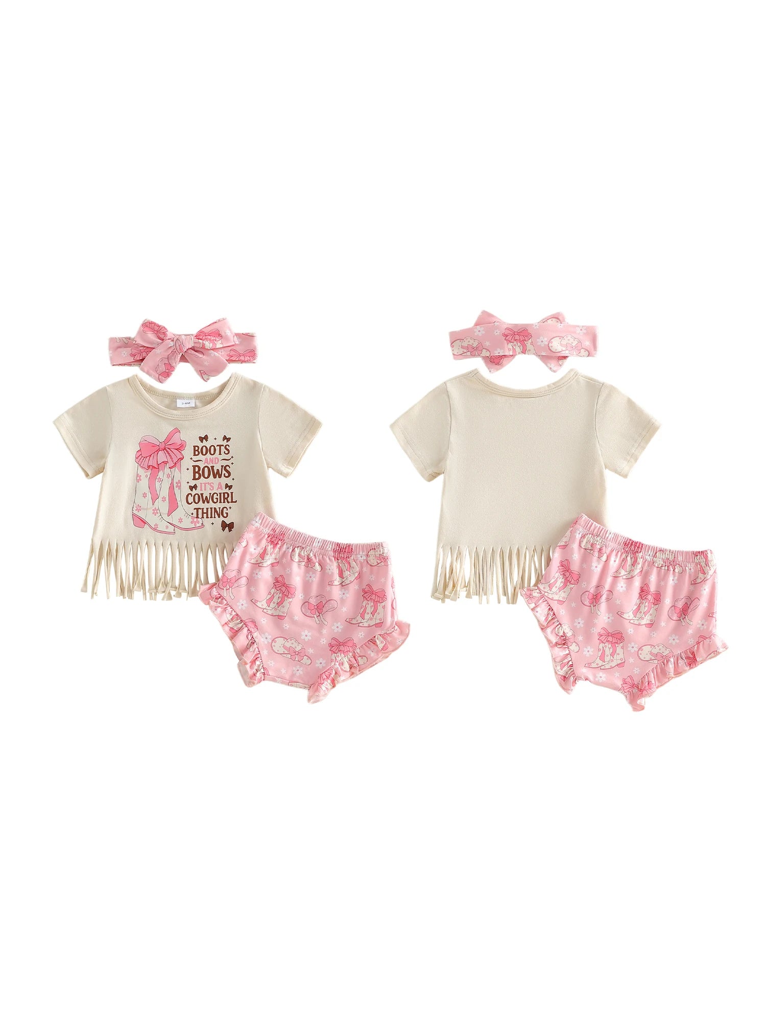 Toddler Girls Cowgirl Style Outfits Short set