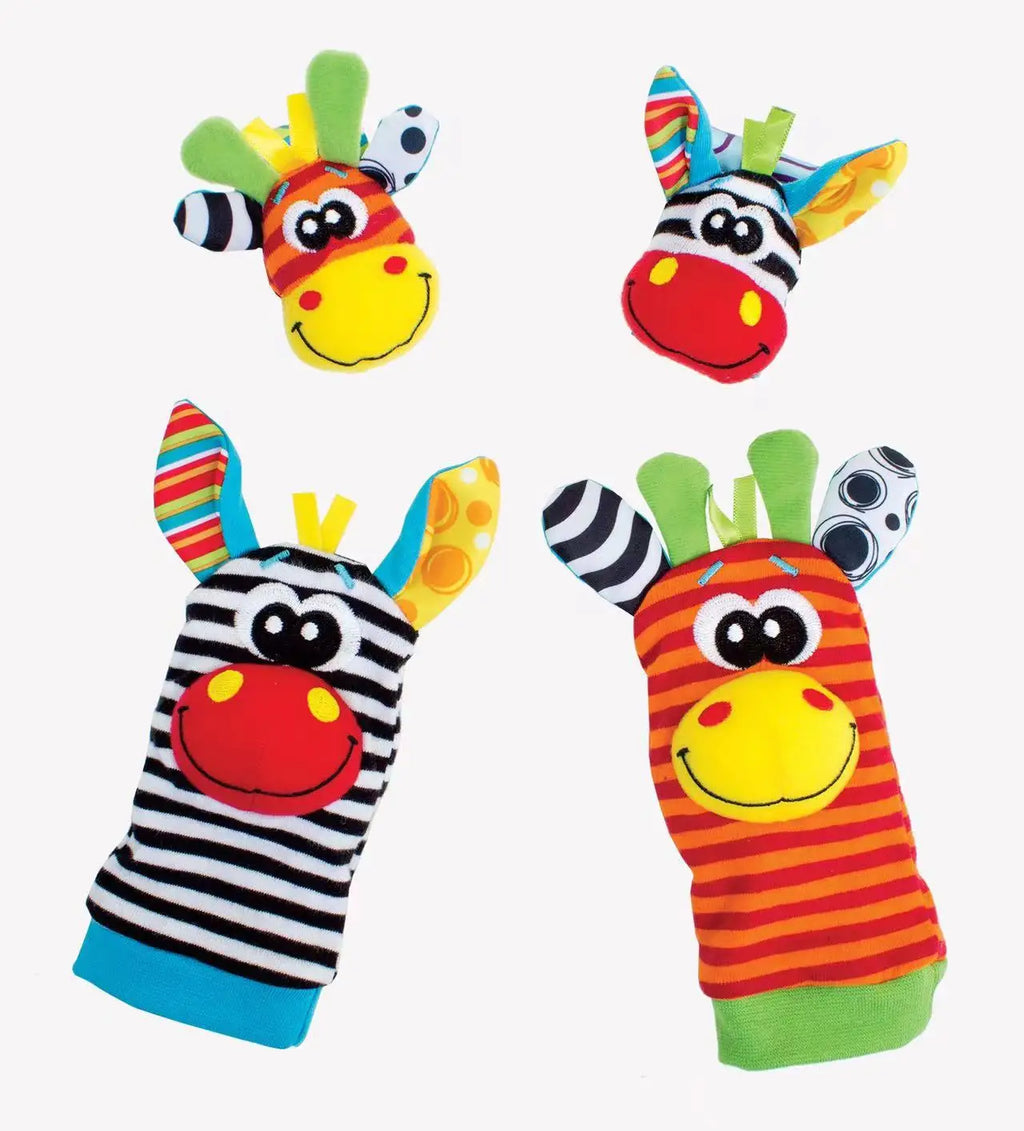 Baby Christening Gift Set, Includes Wrist and Sock Toys