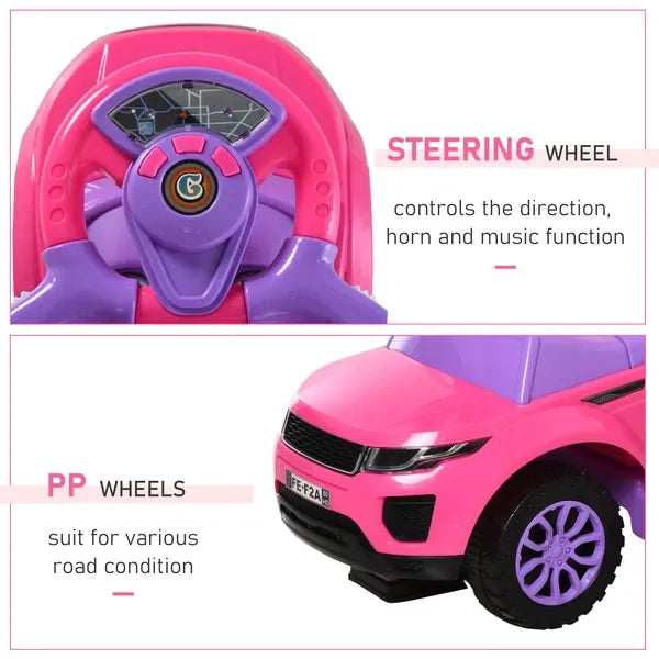 3-in-1 Push Car for Toddlers, Ride-on Stroller
