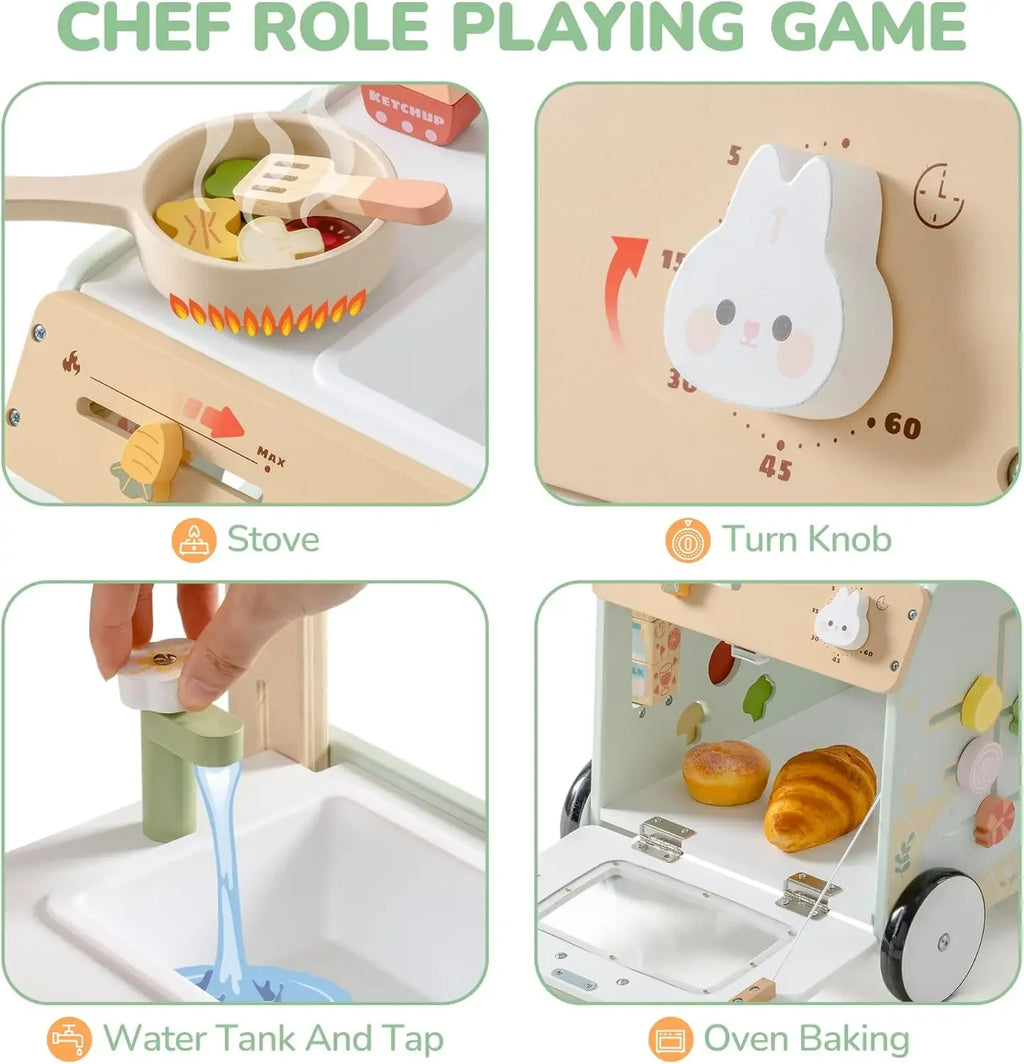Adjustable Height Speed Wooden Baby Walker