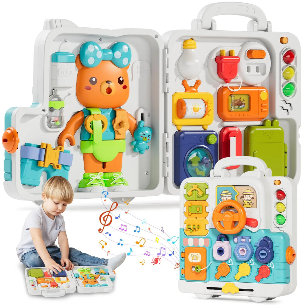 Toddler Musical Busy Board Kids Learning Sensory Toys