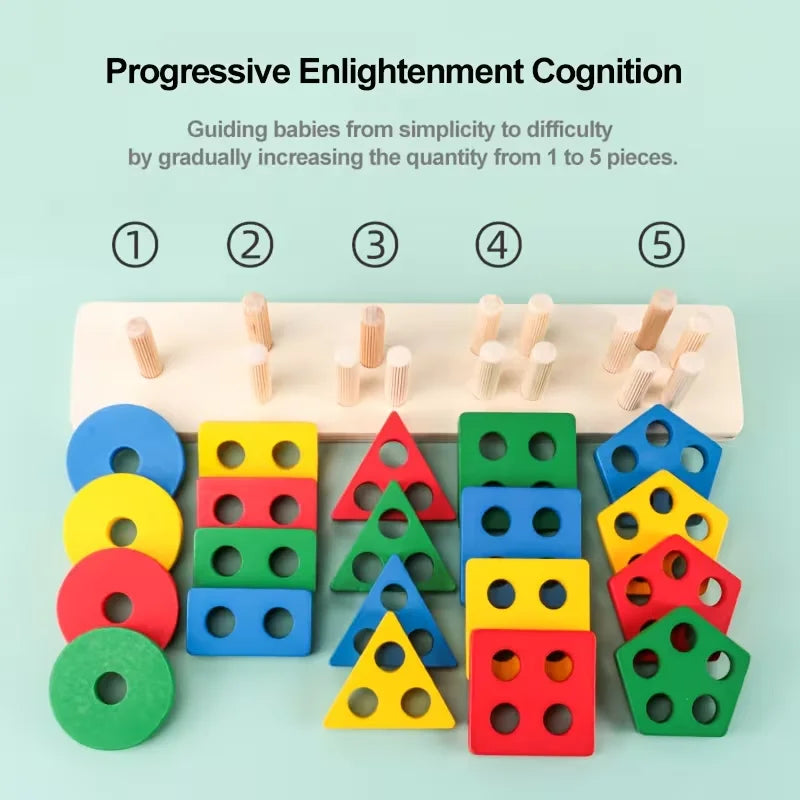 Montessori Wooden Games Baby Toys Puzzle