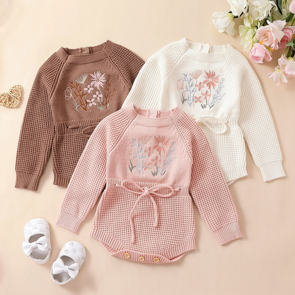 Infant Baby Girl Knit Jumpsuit